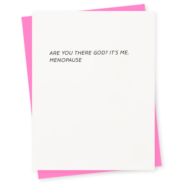 Are you there God? It's me, menopause