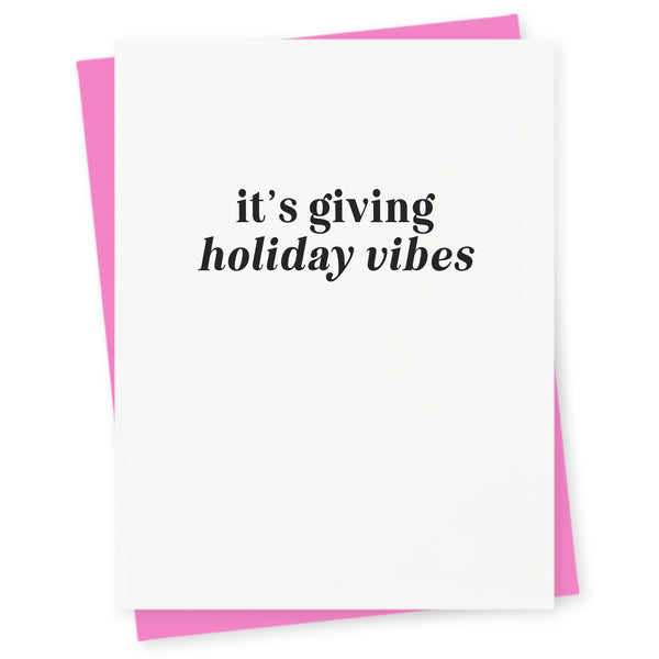 It’s giving holiday vibes