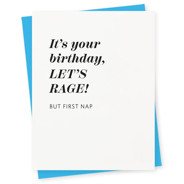 Rage Birthday Card