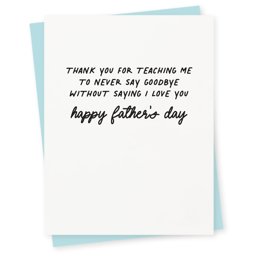 Teaching letterpress card