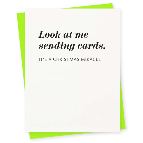 Look at me sending cards – it's a Christmas miracle