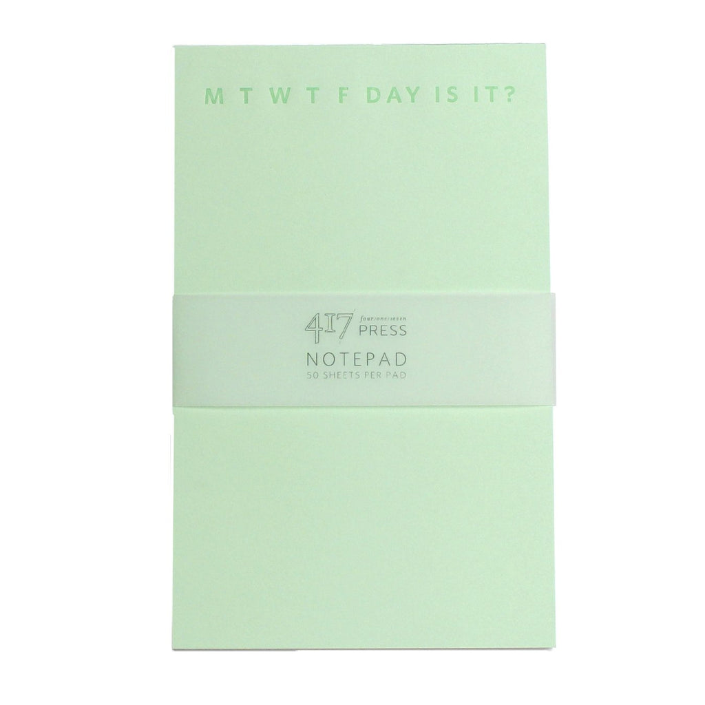 MTWTF Letterpress Notepad