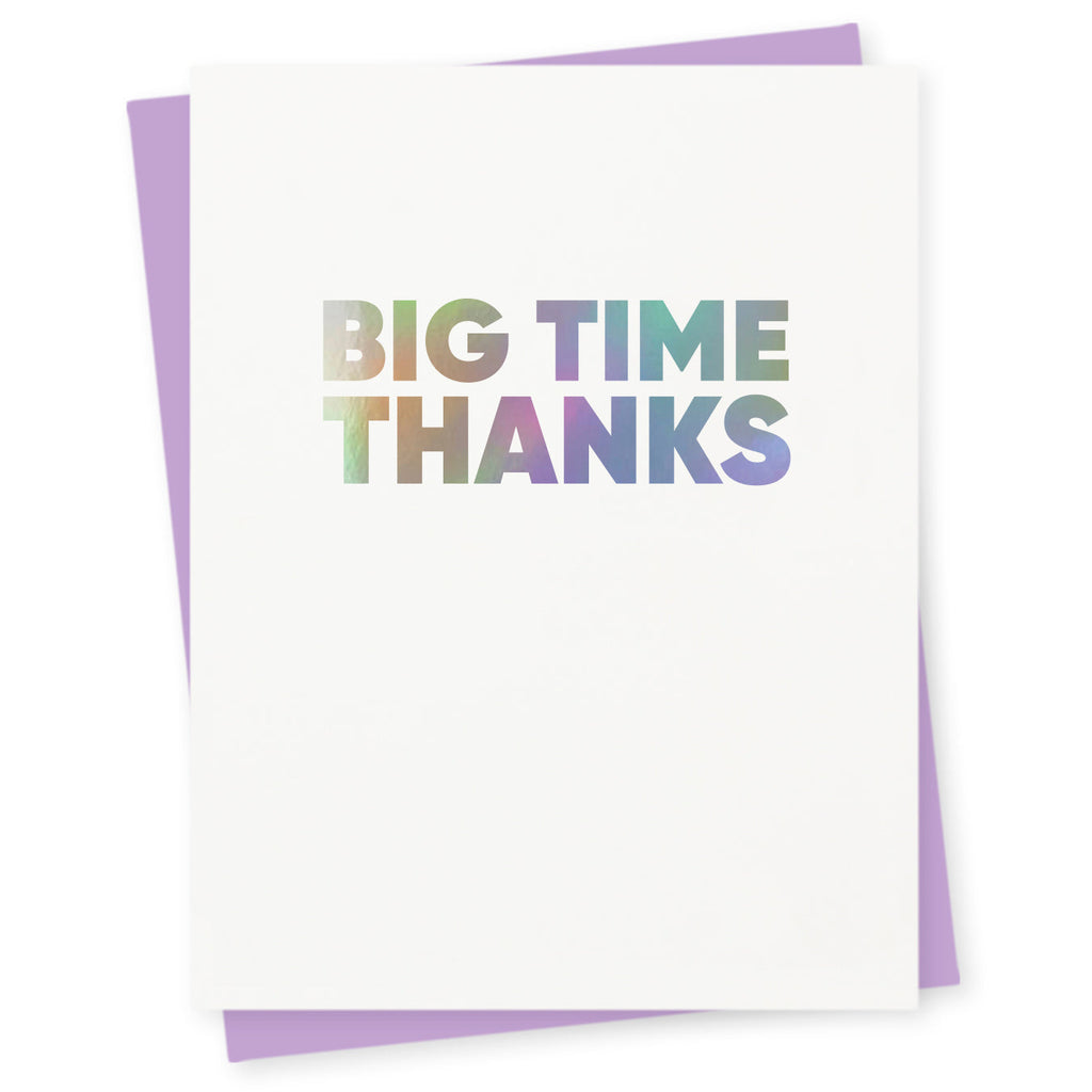 Big time thanks